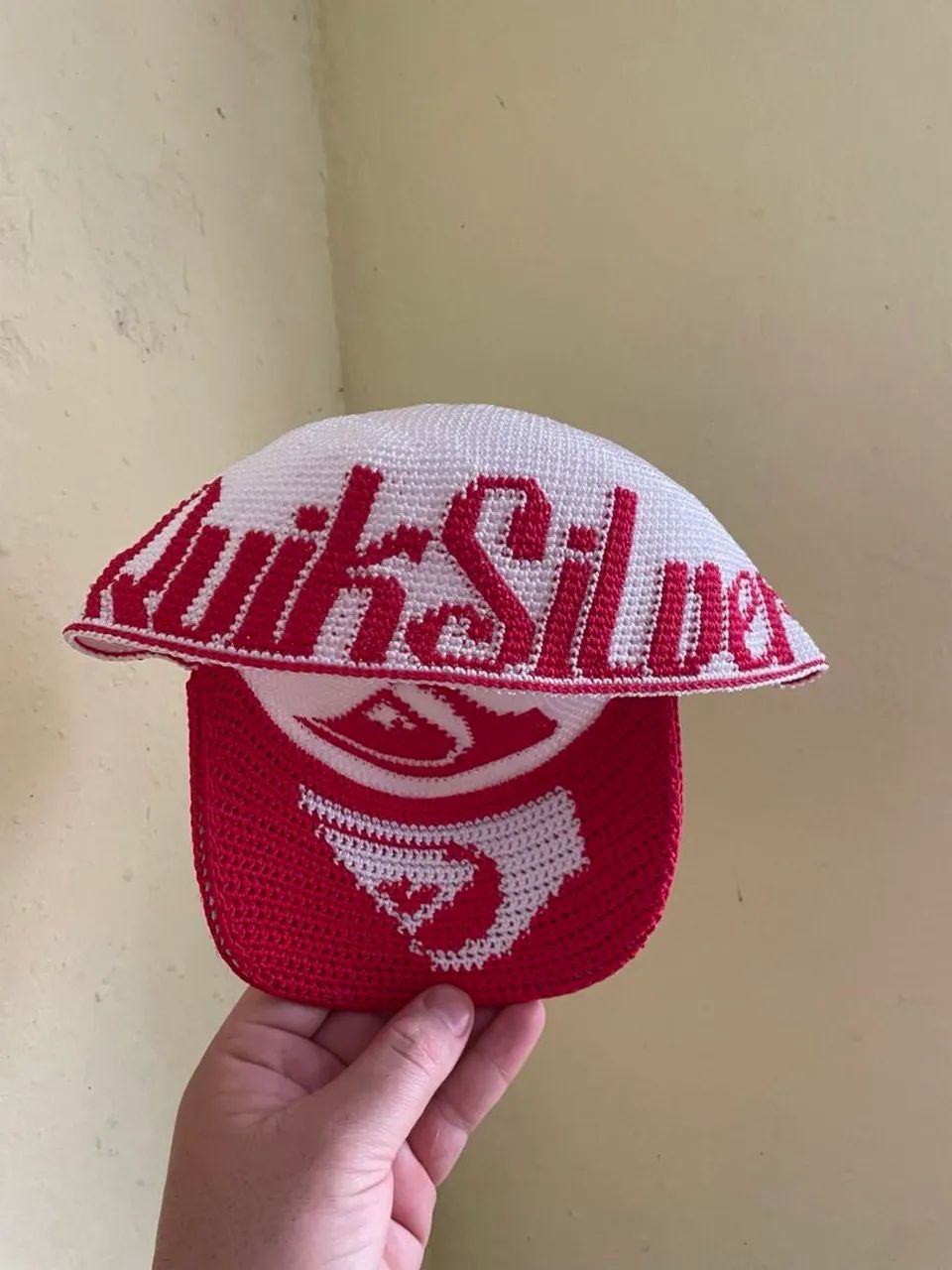 Boné de crochê quiksilver xadrez red - Foto 4
