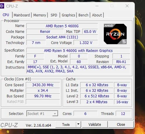 Processador AMD ryzen 5 4600G - Foto 4