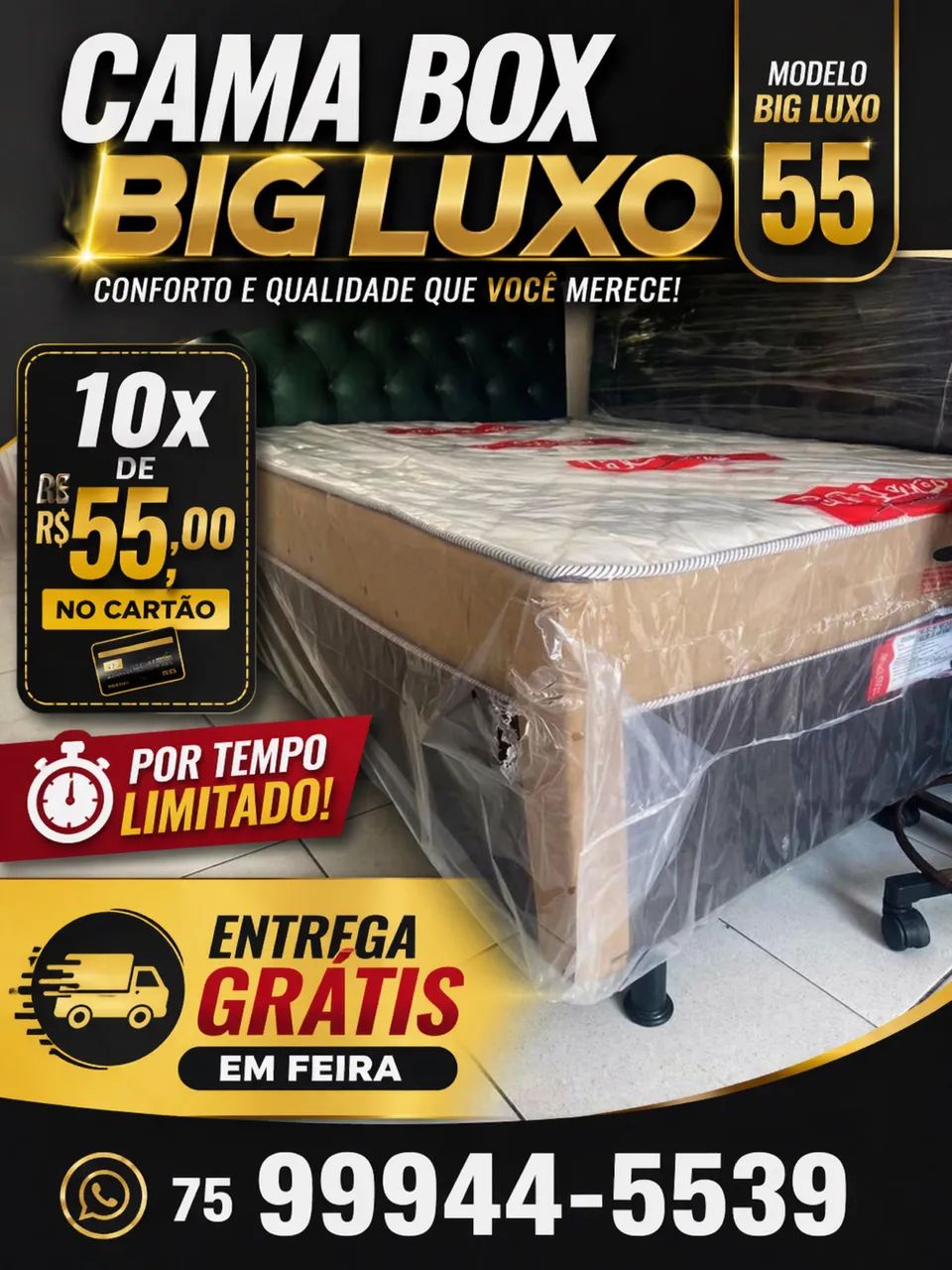 Cama box até 10x sem juros cartão  - Foto 5