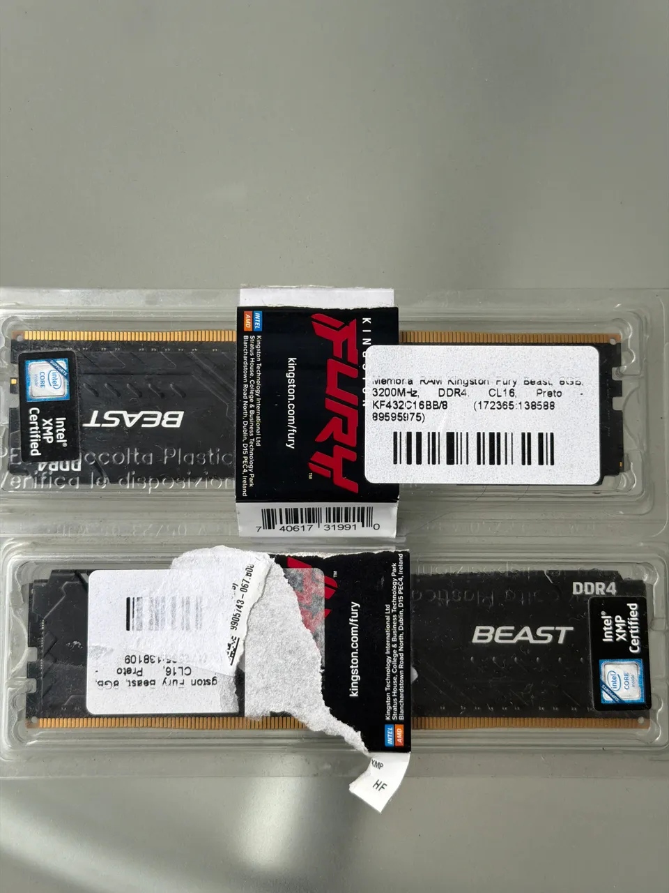 Memória RAM RGB Juhor DDR4 16GB (2x8GB) 3200MHz - Branca/Cristal