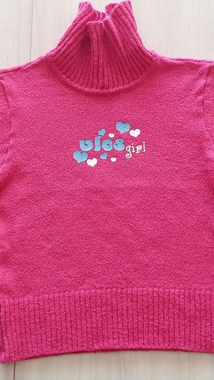 Blusa de lã rosa