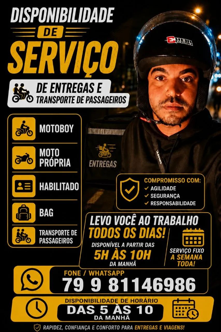 Pra você que sai cedo para trabalhar e não quer chamar por app