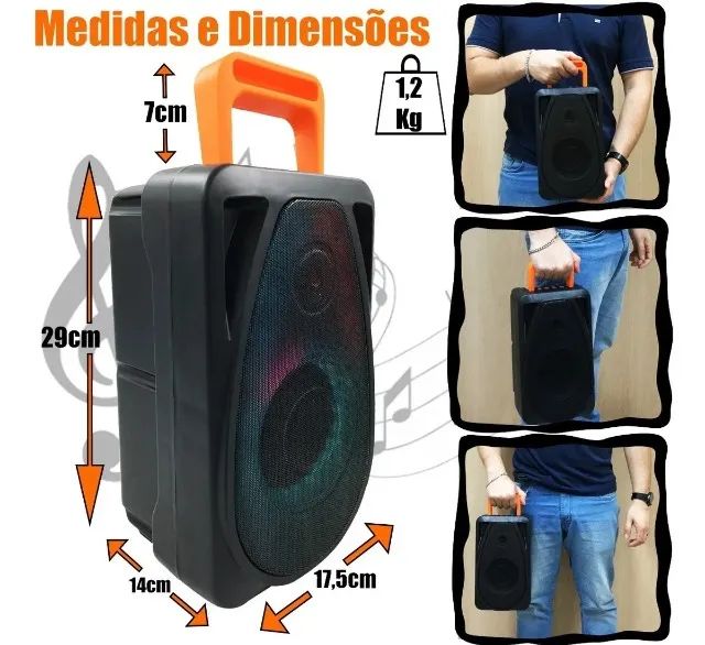 Oferta!!! Caixa De Som Com Luz Led - Foto 4