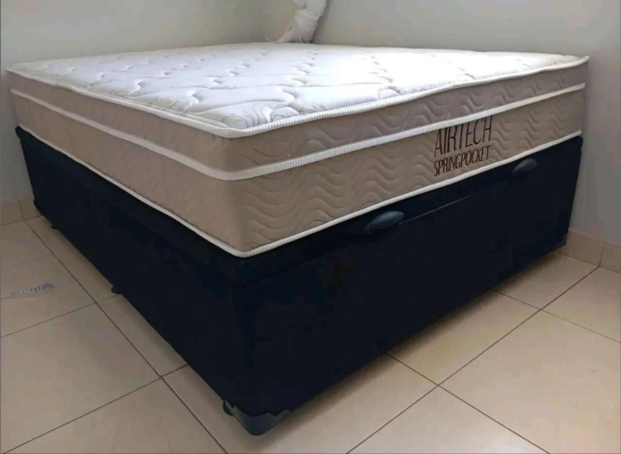 Cama box baú colchão da Ortobom casal padrão - Foto 2