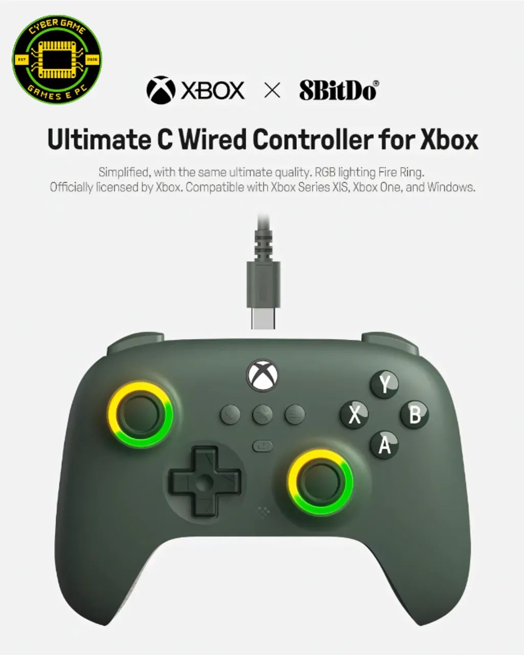 Controle 8BitDo Ultimate C Wired - Foto 3