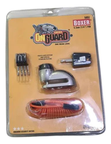 Trava De Disco Anti Furto C/cabo Onguard 5051 - 5mm 0137 Cinza