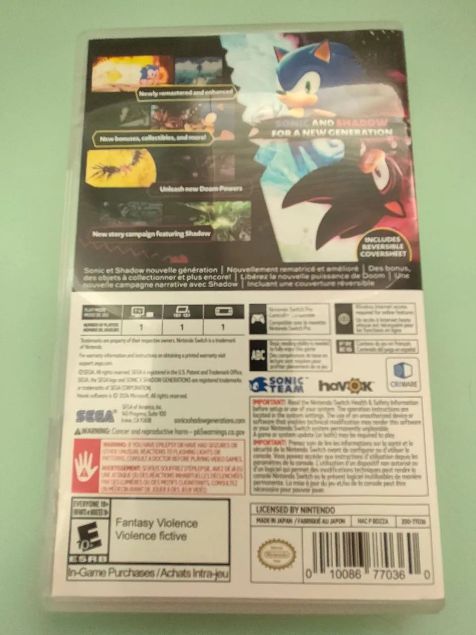 Jogo Sonic X Shadow Generations - Nintendo Switch - Foto 4