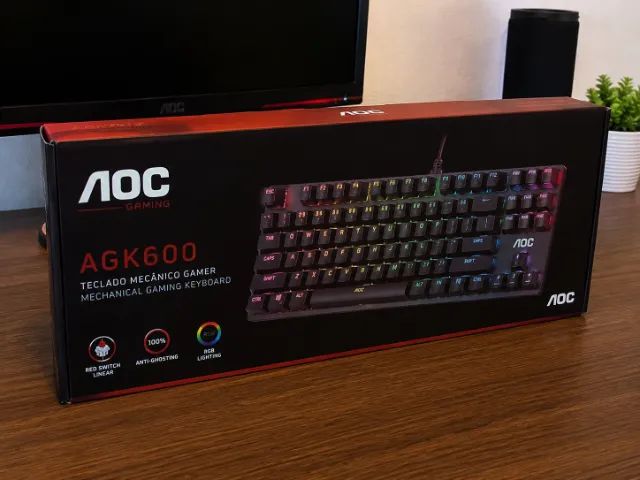 Teclado mecânico Aoc AGK600 switch cherry mx red