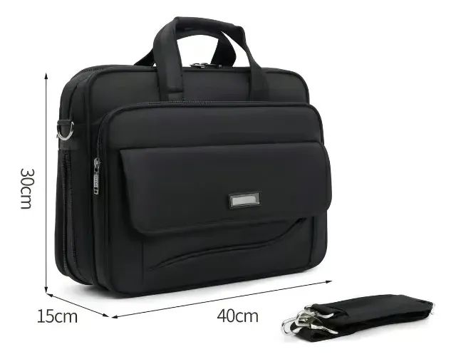 Pasta Bolsa de Ombro Executiva Notebook Maleta Social Luxo Cor Preto Arca Mega - Foto 6