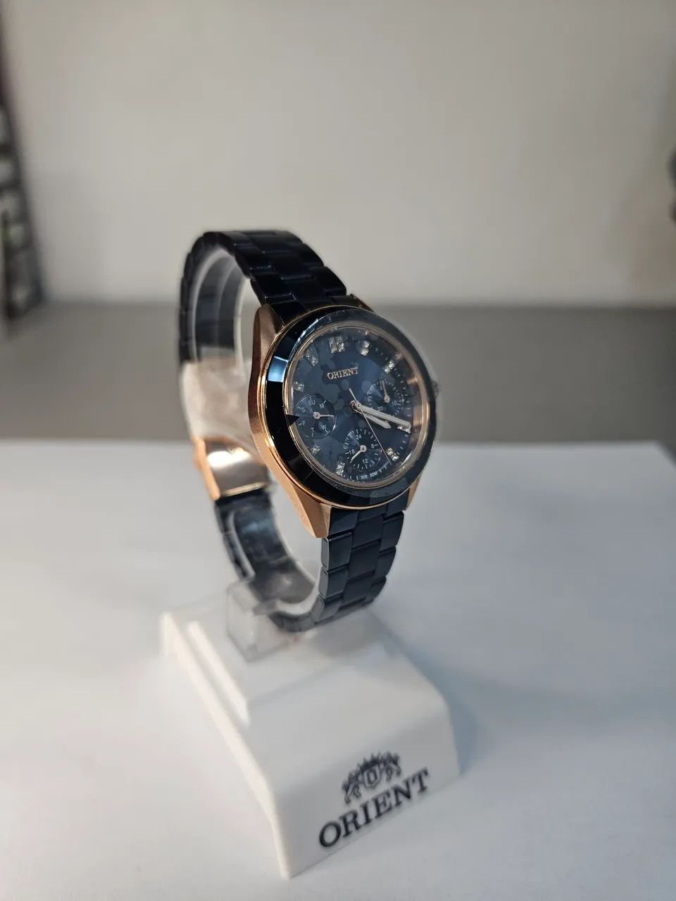 Relógio Quartz Aço Rose Azul Orient - Foto 2