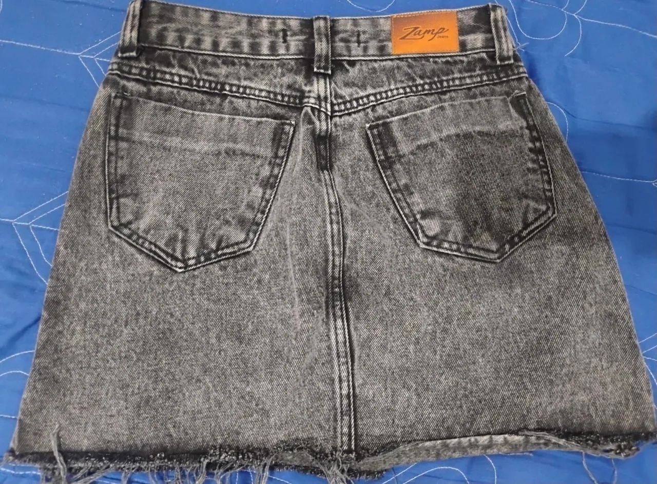 Saia jeans seminova, usada 1x ( tam.36) - Foto 2