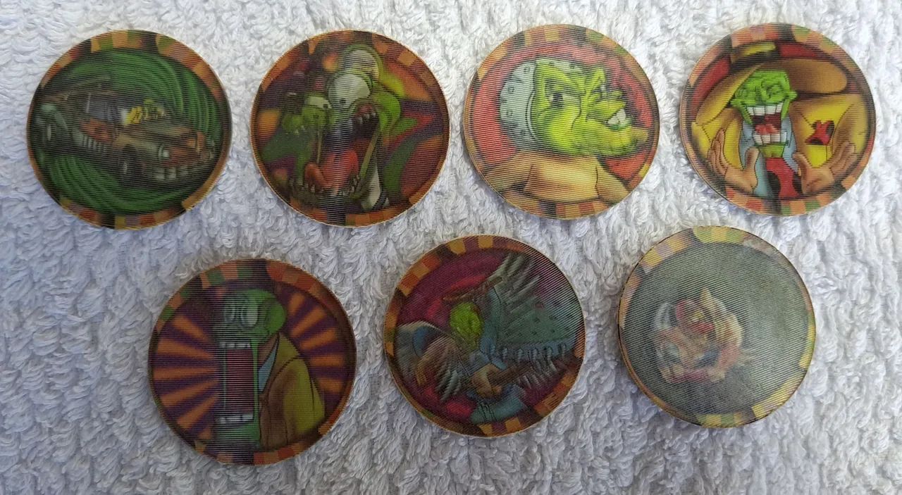 LOTE COM 6 SUPER ULTRA-MAGIC TAZOS O MÁSKARA ELMA CHIPS 1998 ORIGINAIS - Foto 5