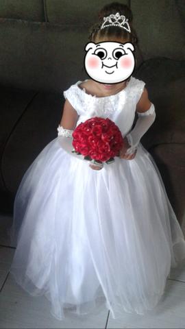 Vestido de Noivinha/daminha 4 à 6 anos