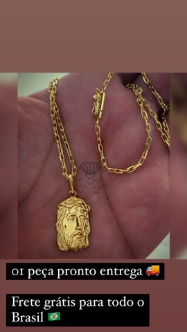 Cordão com rosto de Jesus 