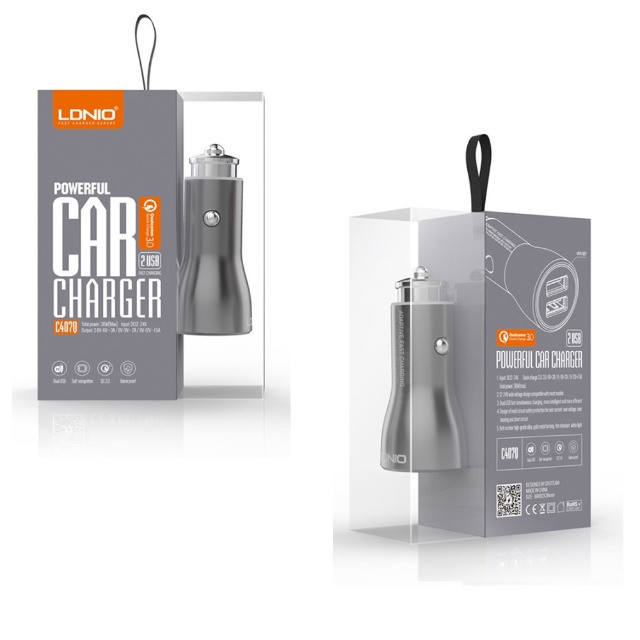 Carregador Veicular Usb Turbo Qualcomm 3.0 Com Cabo Iphone X 11 12 - Foto 3