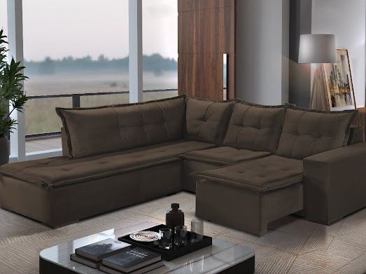 Sala escritório sofá canto retrátil  - Foto 2