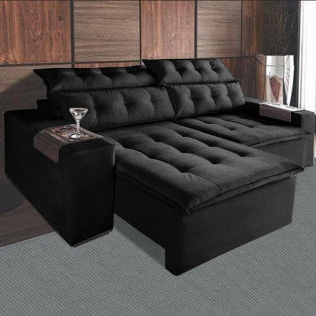 Sala sofá retrátil e reclinável de 230 cm  - Foto 5