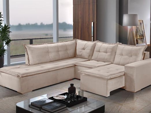 Sala escritório sofá canto retrátil  - Foto 4