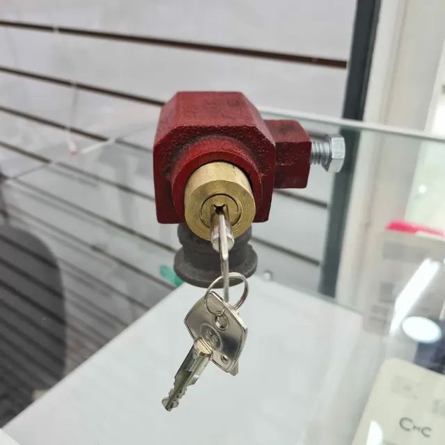 Cadeado de piso para porta de aço - Porta rolo de comércio  - Foto 2