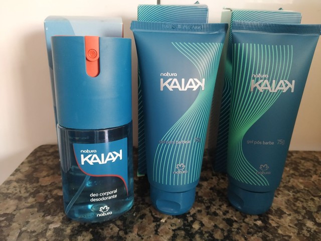 Presente Natura gel barbear + gel pós barba + deo corporal Kaiak sculino -  Beleza e saúde - Taiaman, Uberlândia 1166841817 | OLX