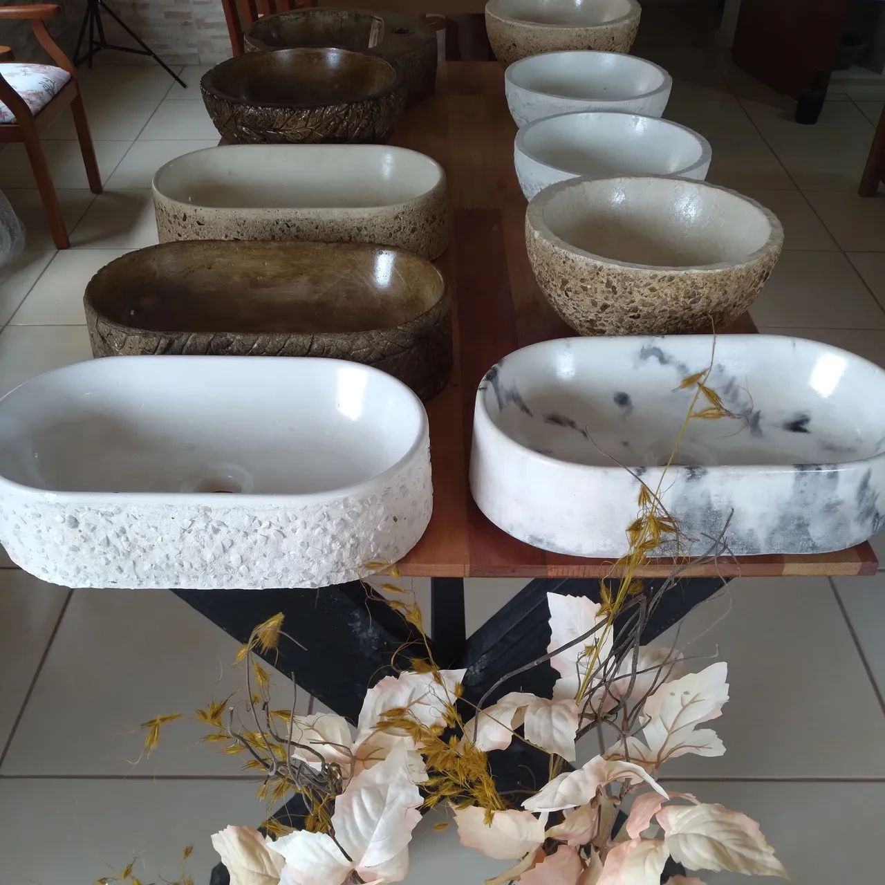 Cubas artesanais para banheiro e lavatório 