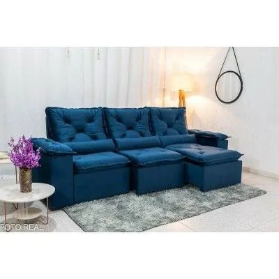 Sofá Retrátil Reclinável 2.70m Leme  rf862m - Foto 4
