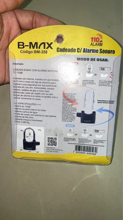 Cadeado Com Alarme Sonoro - Foto 2