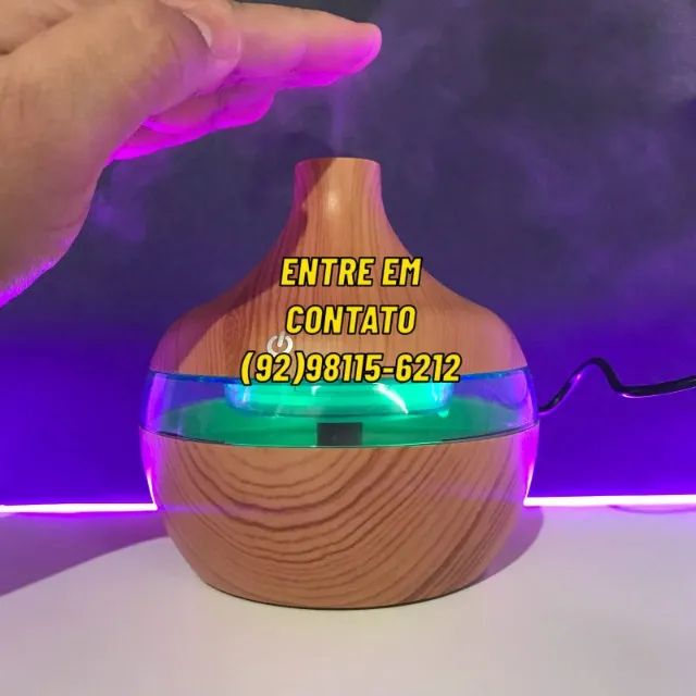 Umidificador Aromatizador Noturno de Led-Entregas 9h as 22h - Foto 3