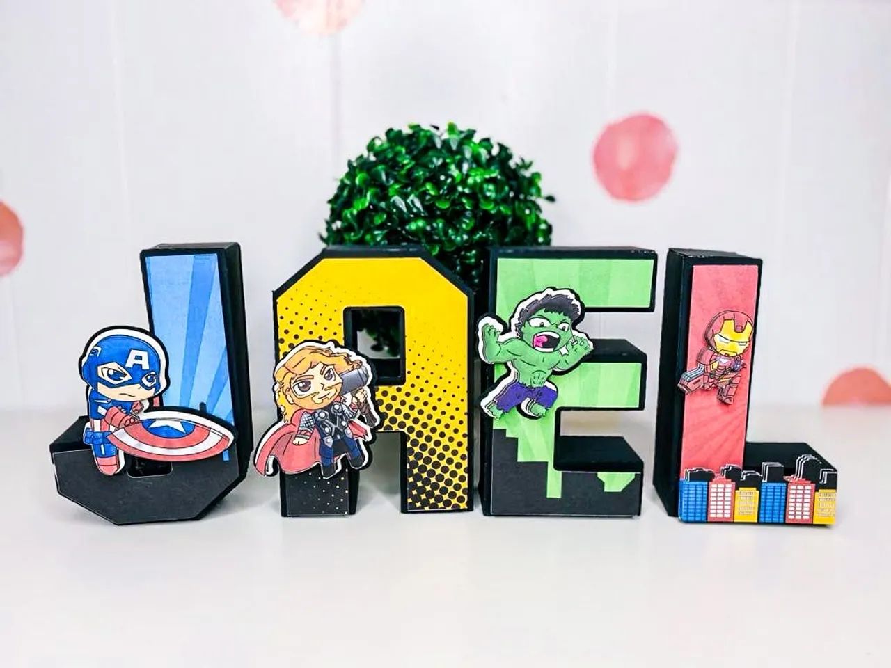 5 letras 3D personalizado 
