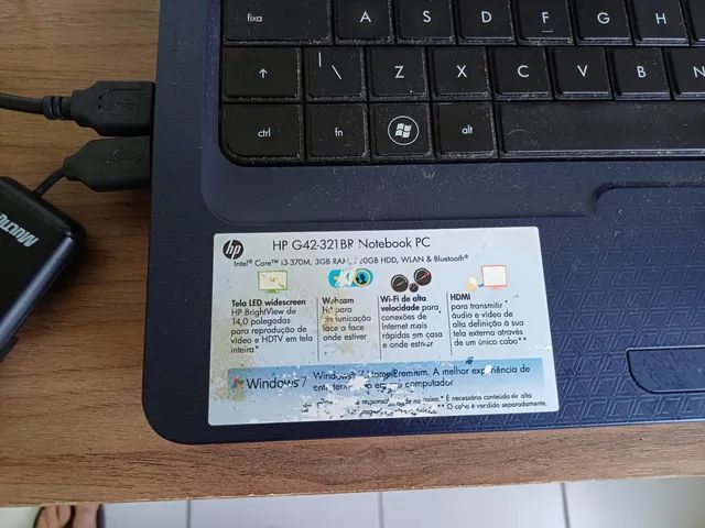 Notebook HP Intel Core i3 370M 3GB de RAM HD 500 GB LED 14" Windows 7 Home Premium G42 - Foto 4
