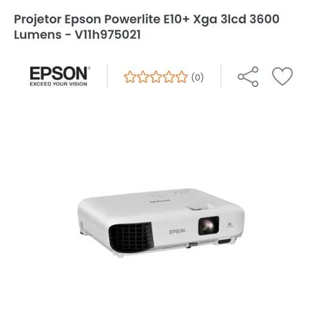 Projetor Epson PowerLite E10+ - Loja Repremig