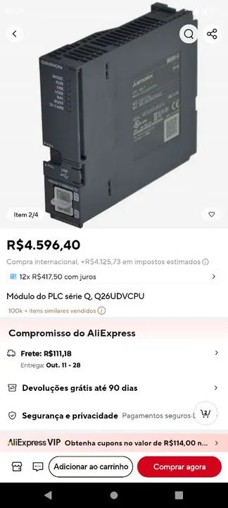 Módulo PLC série Q Q03UDVCPU MITSUBISHI - Peças de Hardware - Nova Cidade,  Manaus 1340972238 | OLX