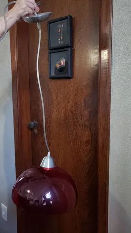 Pendente Acrílico Meia Esfera Vermelho - Foto 4