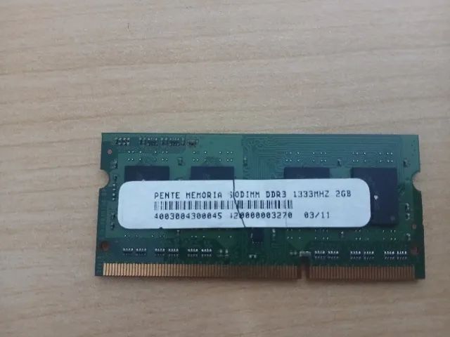 Memória RAM 2GB usada para Notebook  - Foto 2