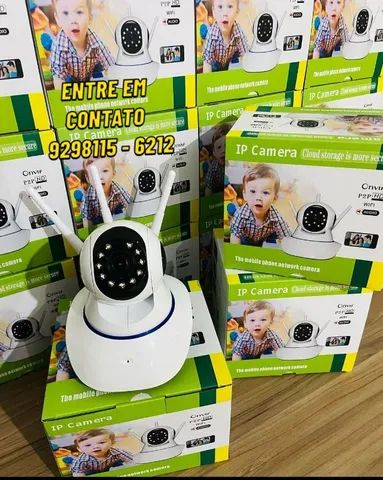 Camera Wifi 3 Antenas Com Visao Noturna Babá Eletronica-Entregas 9h as 22h