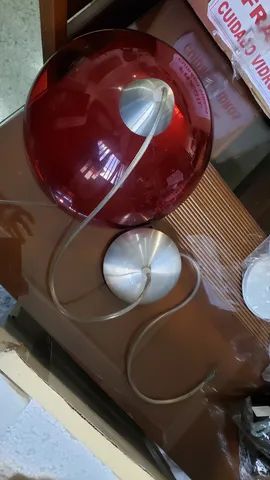 Pendente Acrílico Meia Esfera Vermelho - Foto 2