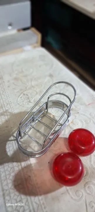 Porta-copos de metal cromado - Decoração para casa