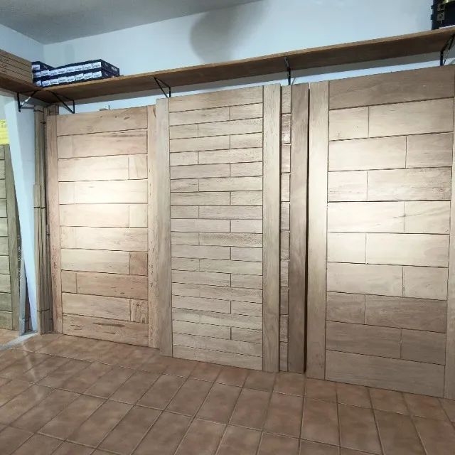 Porta Tijolinho 1,00 x 2,10 m de Madeira Maciça de Cedro - Foto 3