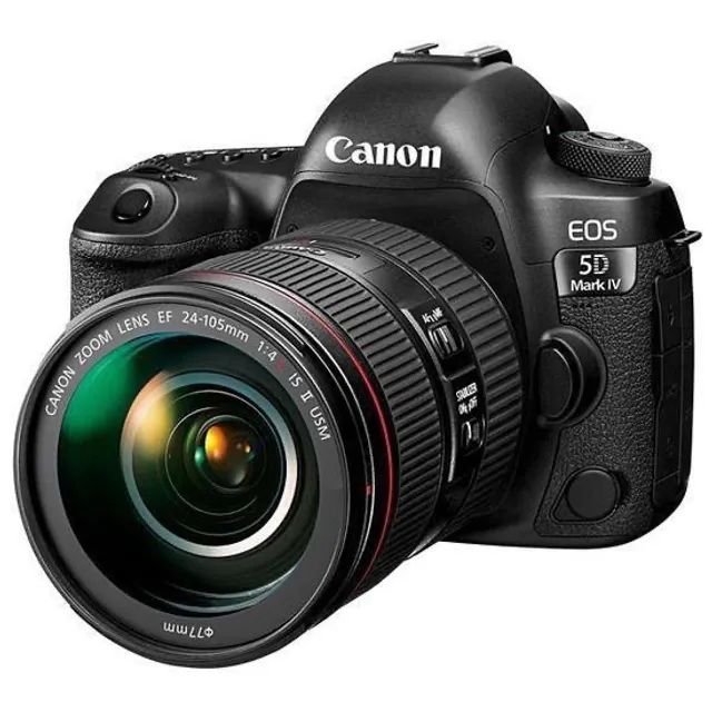 Câmera Digital Canon Eos 5D Mark Iv 30.4MP 3.2" Lente Ef 24-105mm Is II Usm