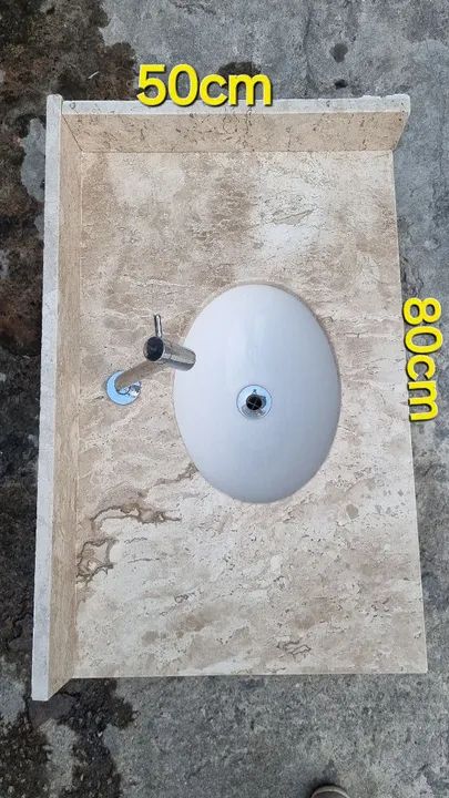 Pia Travertino para lavatório Nova - Foto 6