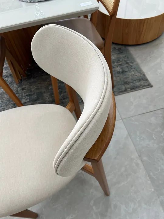 Black November! Cadeira de Linho Encosto Curvo - Foto 2