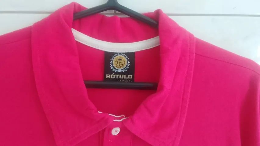 Camisa Polo da Rotulo tamanho G cor rosa 