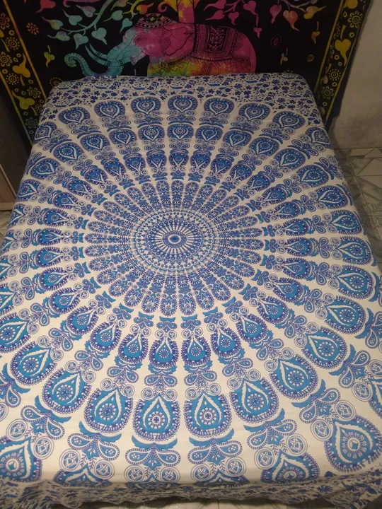 Colcha indiana casal Queen manta canga painel