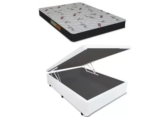 Cama Box Baú casal + D33 casal 14 cm 