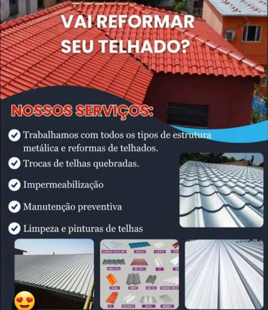 Trabalhamos com telhados em geral pedreiro e carpinteiro