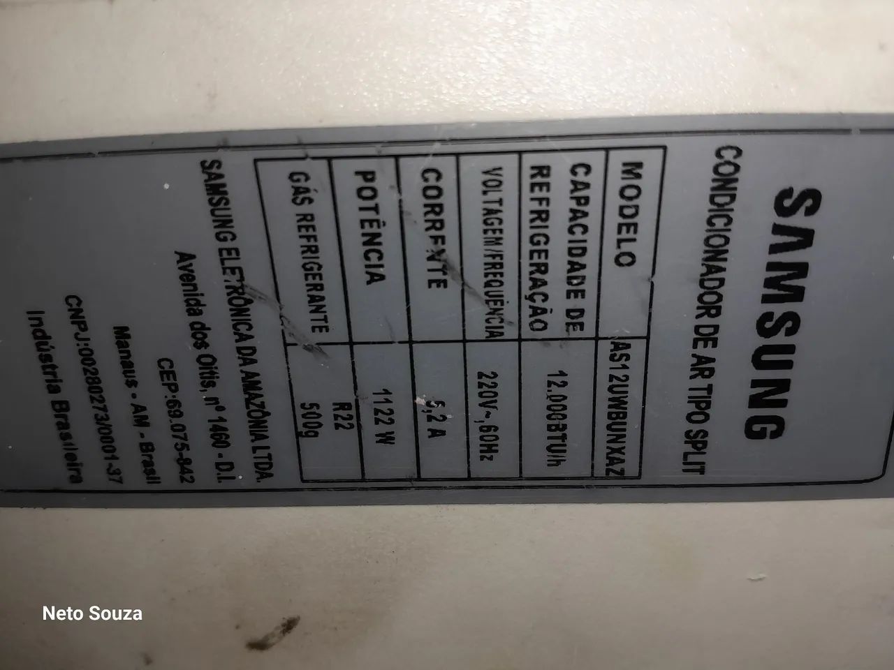 Ar Condicionado Split Samsung 12.000 BTUs