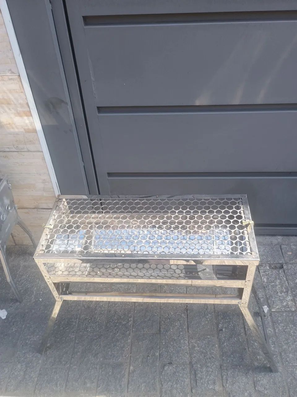 Churrasqueira portátil de aço inox - Foto 2