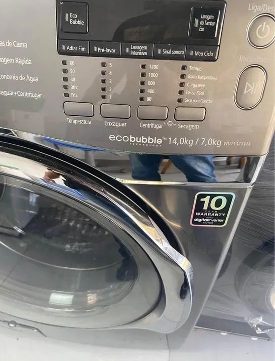 Lava e seca de inox 14 kg - Samsung  - Foto 5