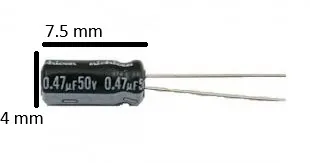 Capacitor 0.47uF 50V ( Kit com 2 unidades)