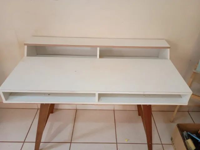 Escrivaninha de mdf branca - Foto 6